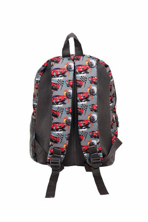 Car Patterned 3 Piece Primary School Bag
