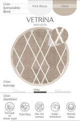 Vetrina 3608 Mink Soft Texture Carpet Rug Living Room Kitchen Hallway Cut Runner Round Machine Rug - Swordslife