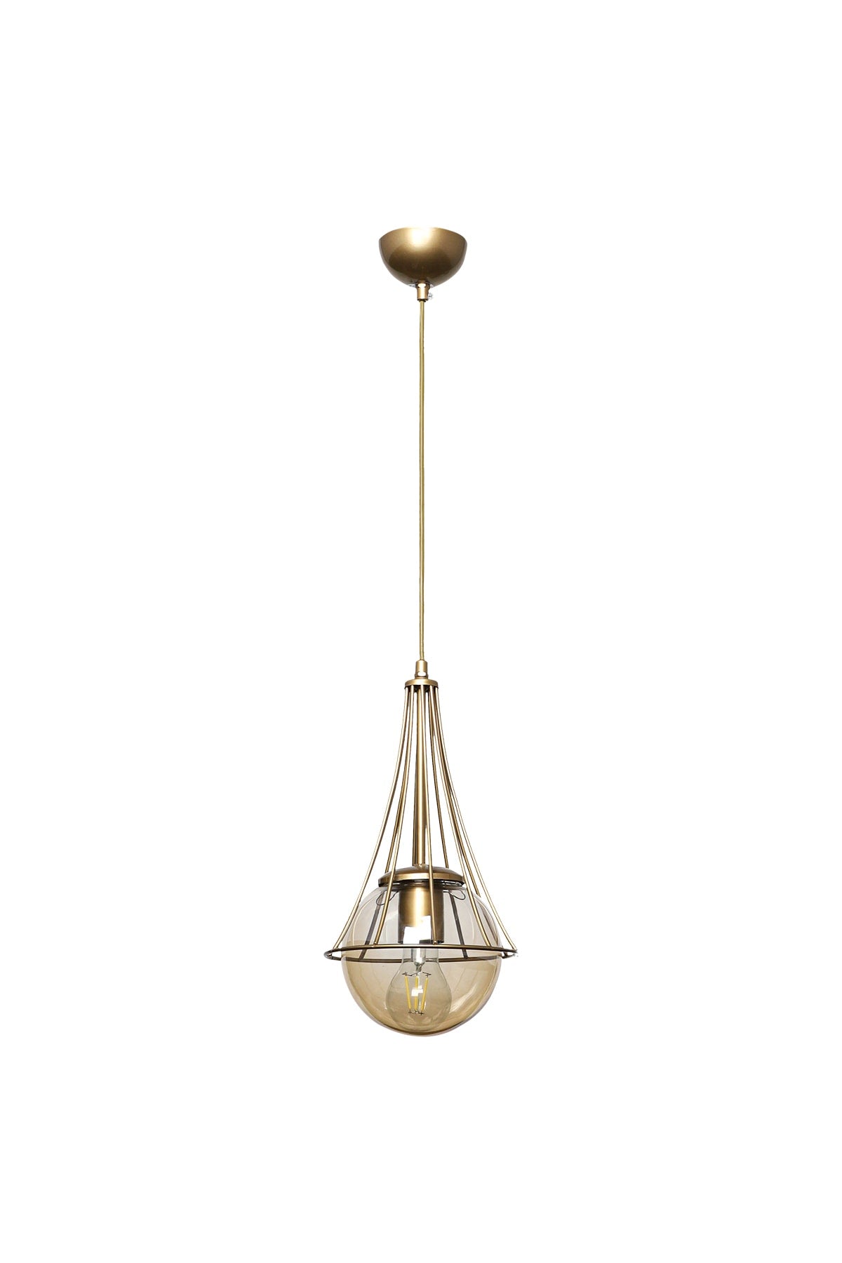Lapis Single Antique-Honey Glop Glass Chandelier