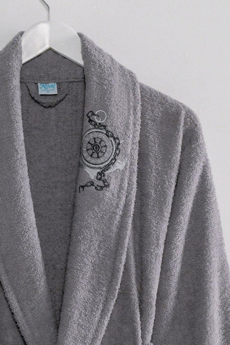 Set of 2 Cotton Embroidered Towel Bathrobes - Swordslife
