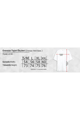 Unisex Black-white 2 Different Color Print Detailed Oversize T-shirt - Swordslife