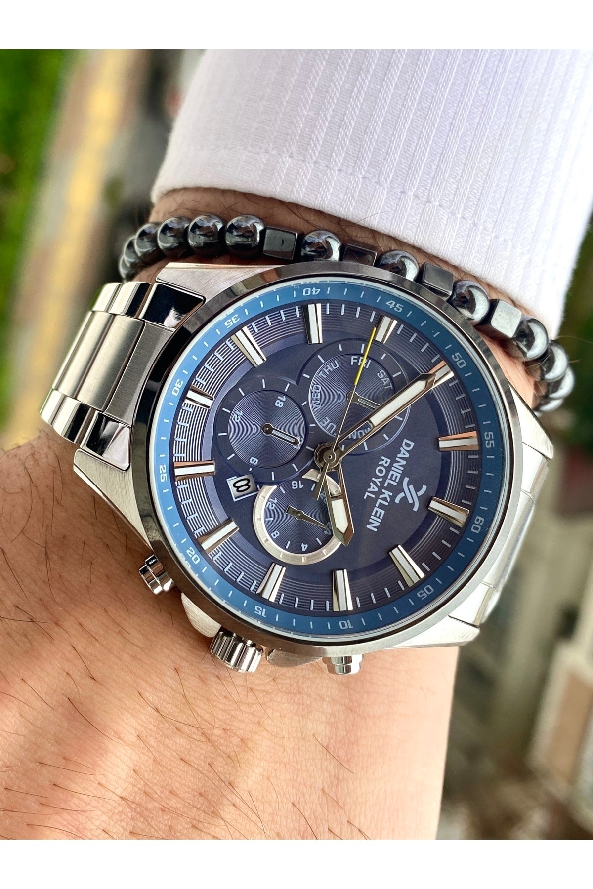 Stainless Steel Band Men'S Wristwatch+3Atm Waterproof