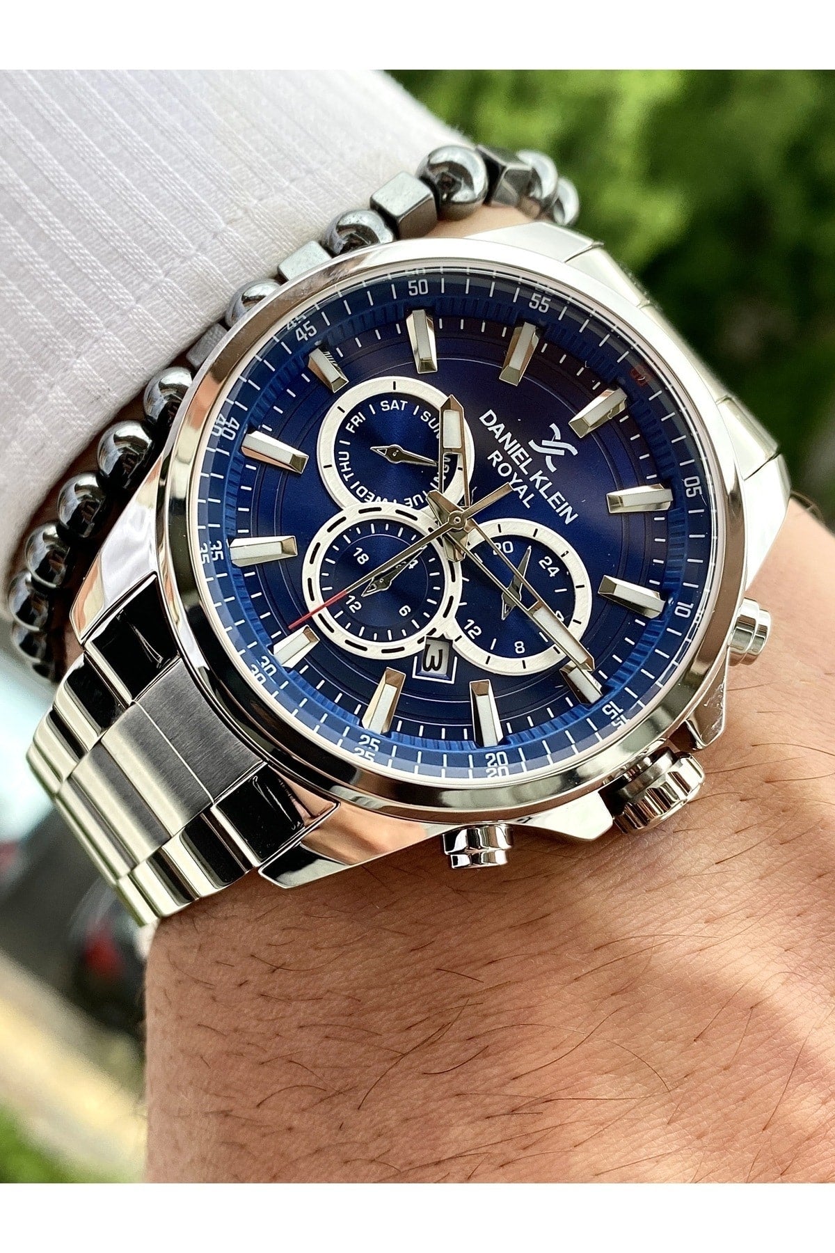 Stainless Steel Band Men'S Wristwatch