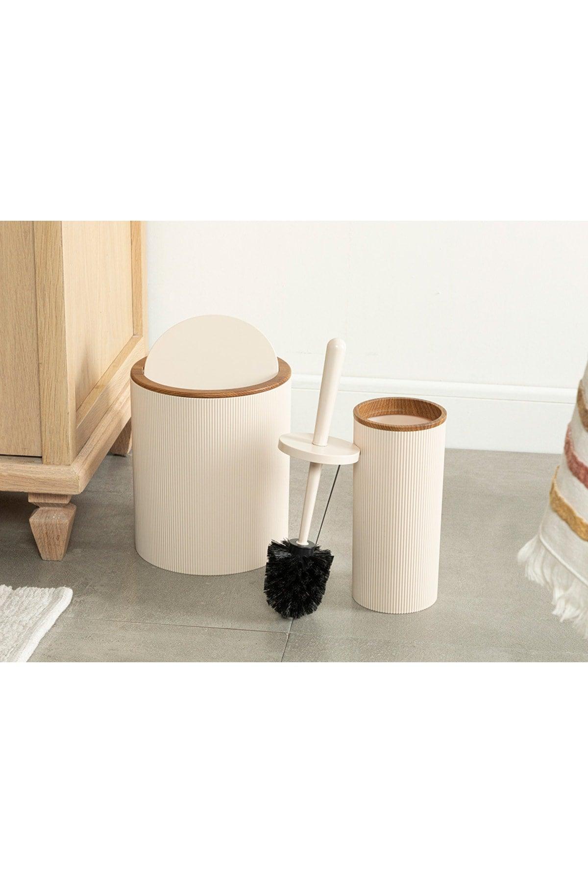 Evelyn 2 Pcs Bathroom Set Beige - Swordslife