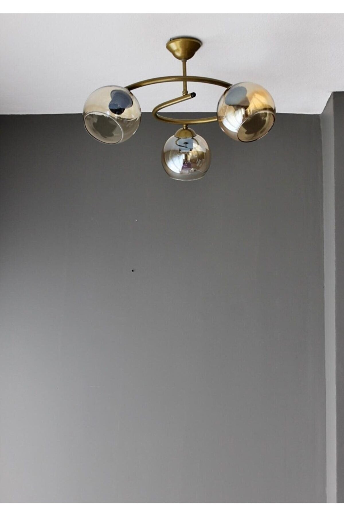 Tropischer antikfarbener Honigglas-Kronleuchter, modernes Wohnzimmer, Küche und Schlafzimmer, 3-teilig