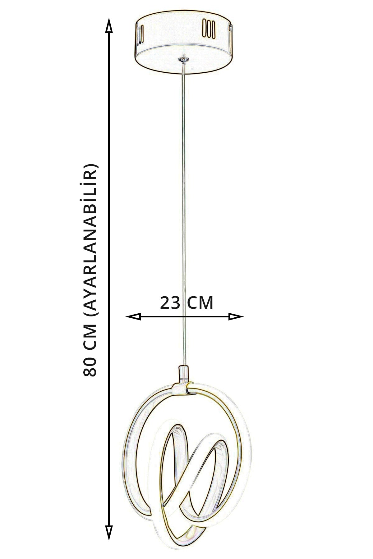 Venita Antique Modern Pendant Lamp LED Chandelier Living Room Kitchen Room LED Chandelier