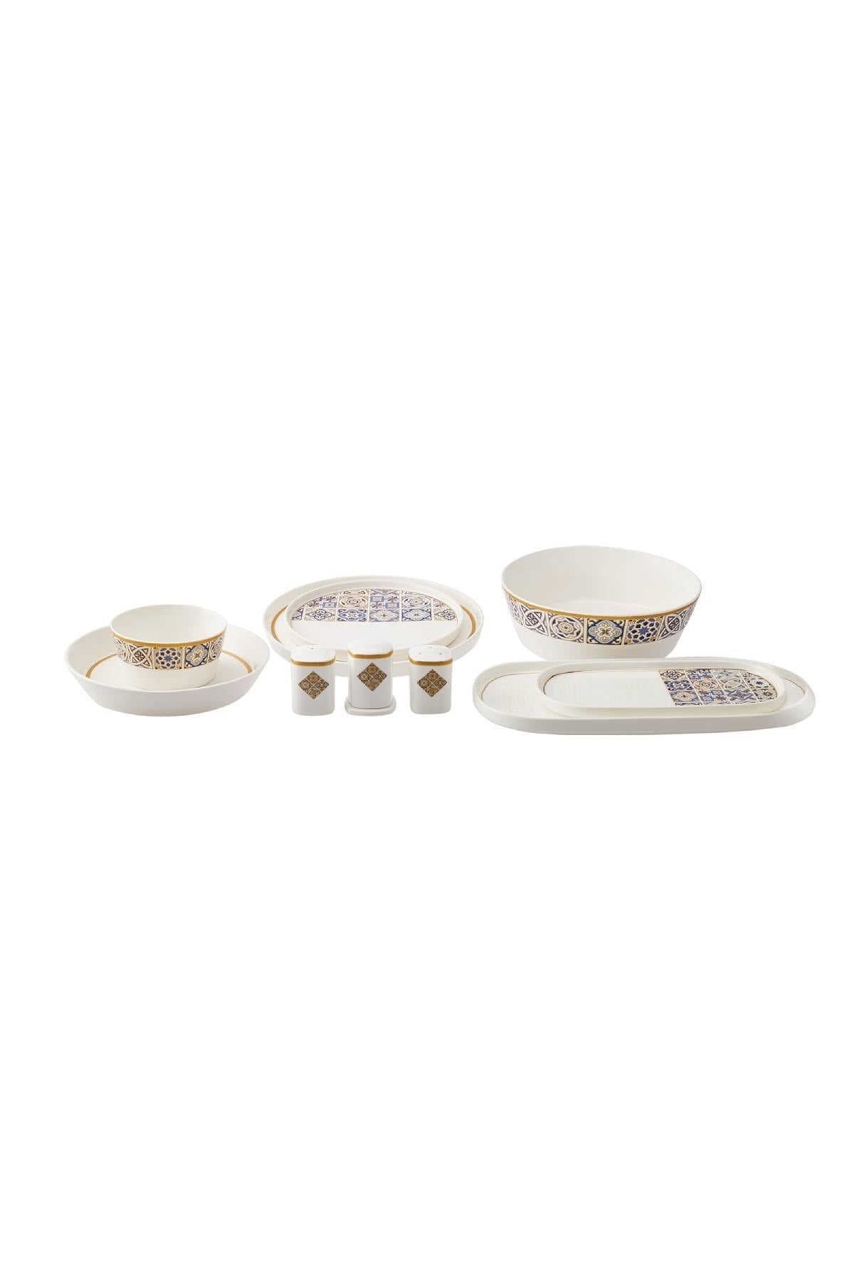 Streamline Ventura New Bone 59 Pieces Dinnerware Set For 12 People