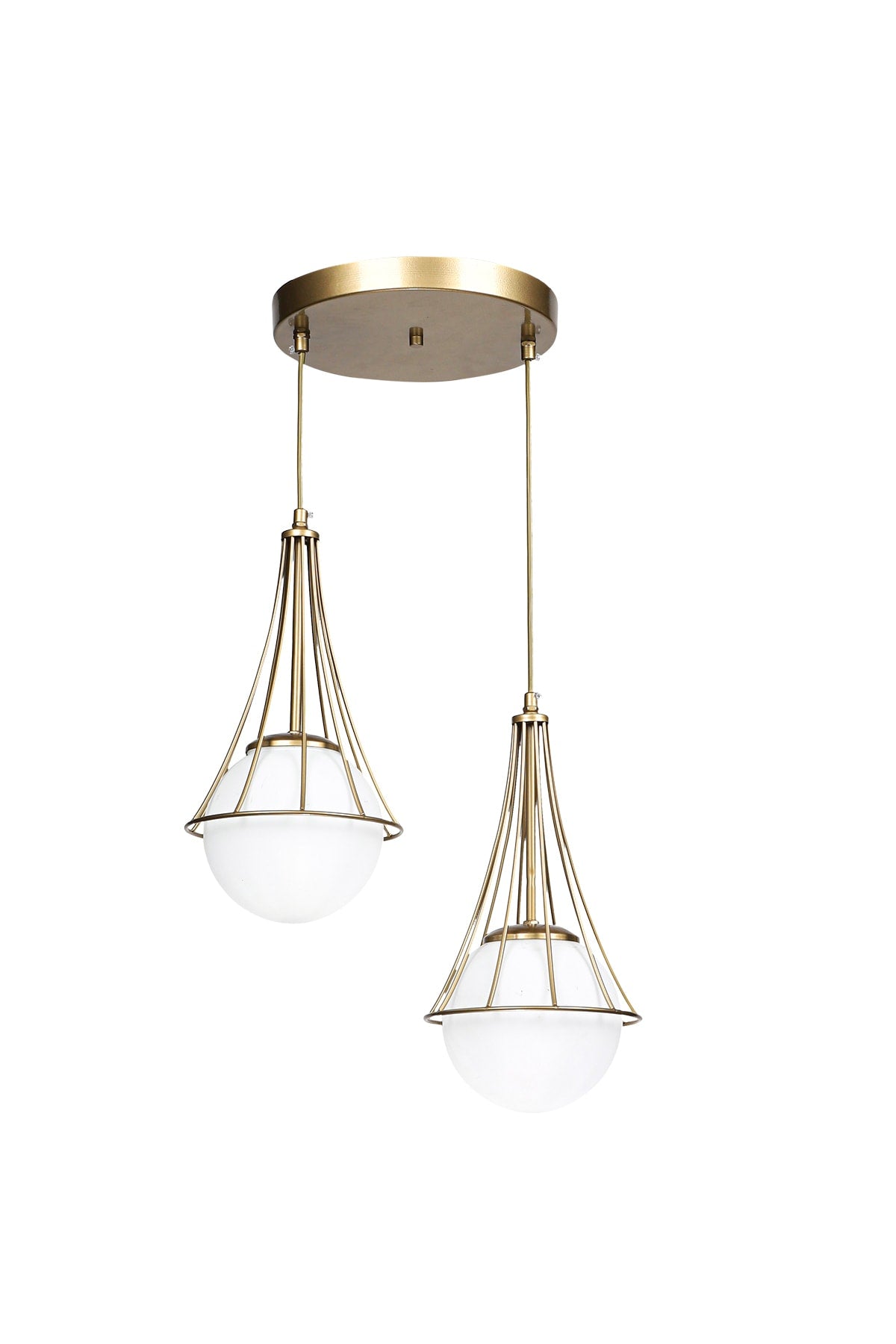 Lapis 2Nd Antique-White Glop Glass Chandelier