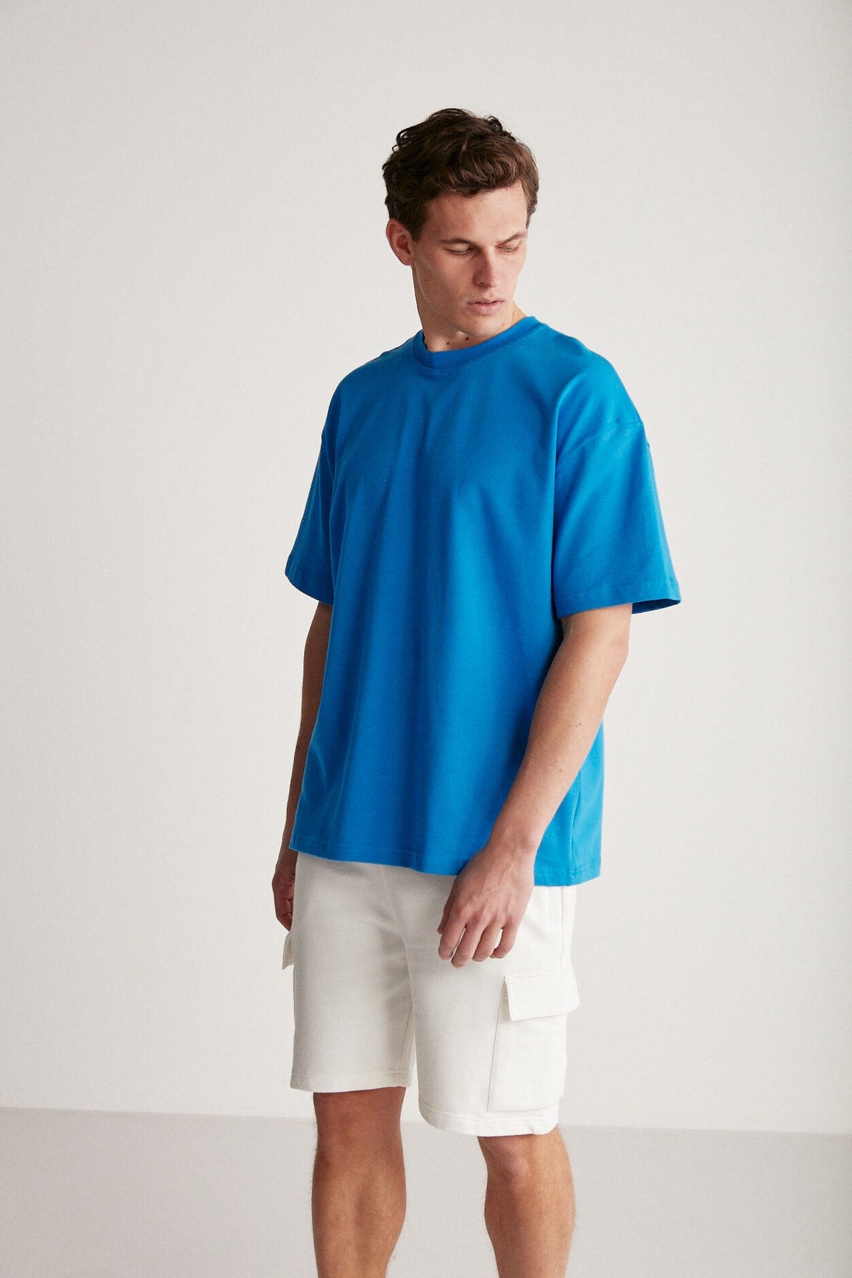 Jett Oversize Sax Blau T-Shirt