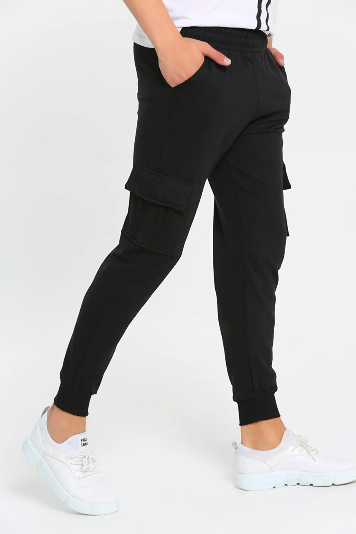 Unisex-Jogginghose mit Reflektor-Print und detaillierter Commando-Tasche