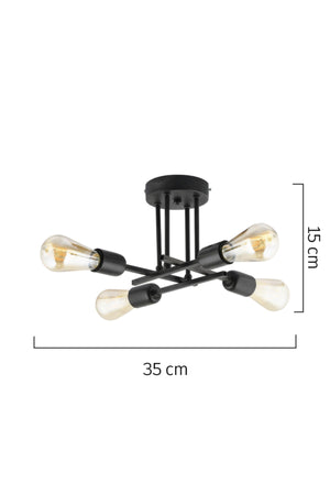 Glam 4-Piece Modern Plafonier Young Room Kitchen Bedroom Chandelier