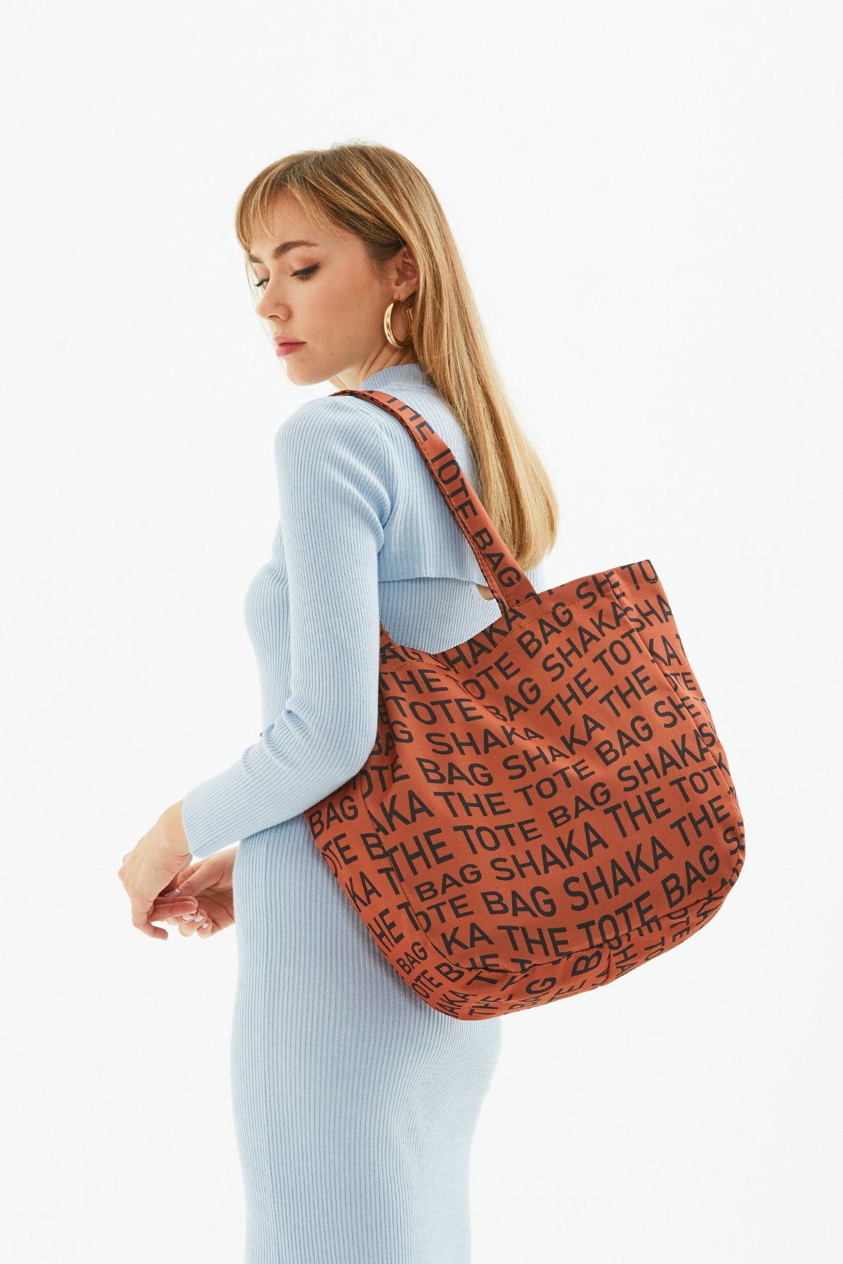 Tile U50 Snap Closure The Tote Bag Printed Canvas Fabric Casual Women'S Arm And Shoulder Bag U:3