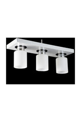 Triple Modern Sports Model Rectangular Tray White Chandelier