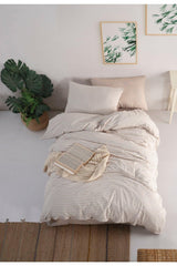 Ranforce Yarn Dyed Stone Single Duvet Cover Set - Swordslife