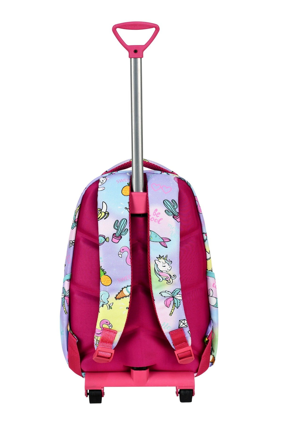 3-pack School Set with Squeegee, Unicorn Pattern Primary School Bag + Lunch Box + Pencil Holder