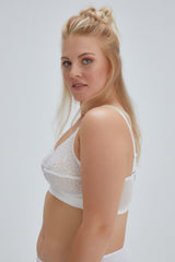 Ecru Larisa Extra Minimizer Bra - Swordslife