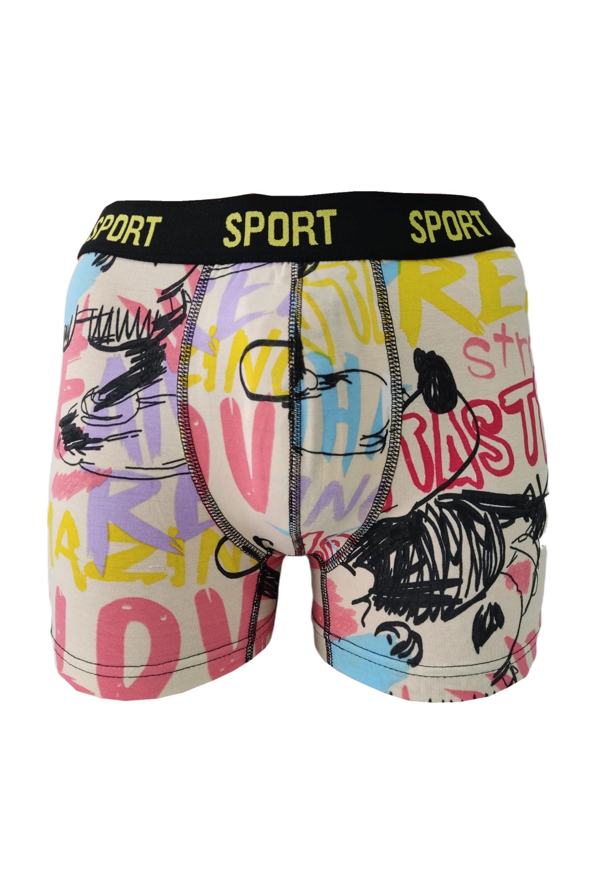Gemusterte 5-teilige Premium-Boxershorts aus gekämmter Baumwolle und Lycra für Herren