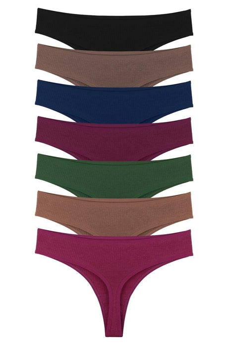 Women's Corded Brazilian Thong 7 Pack Set - Swordslife