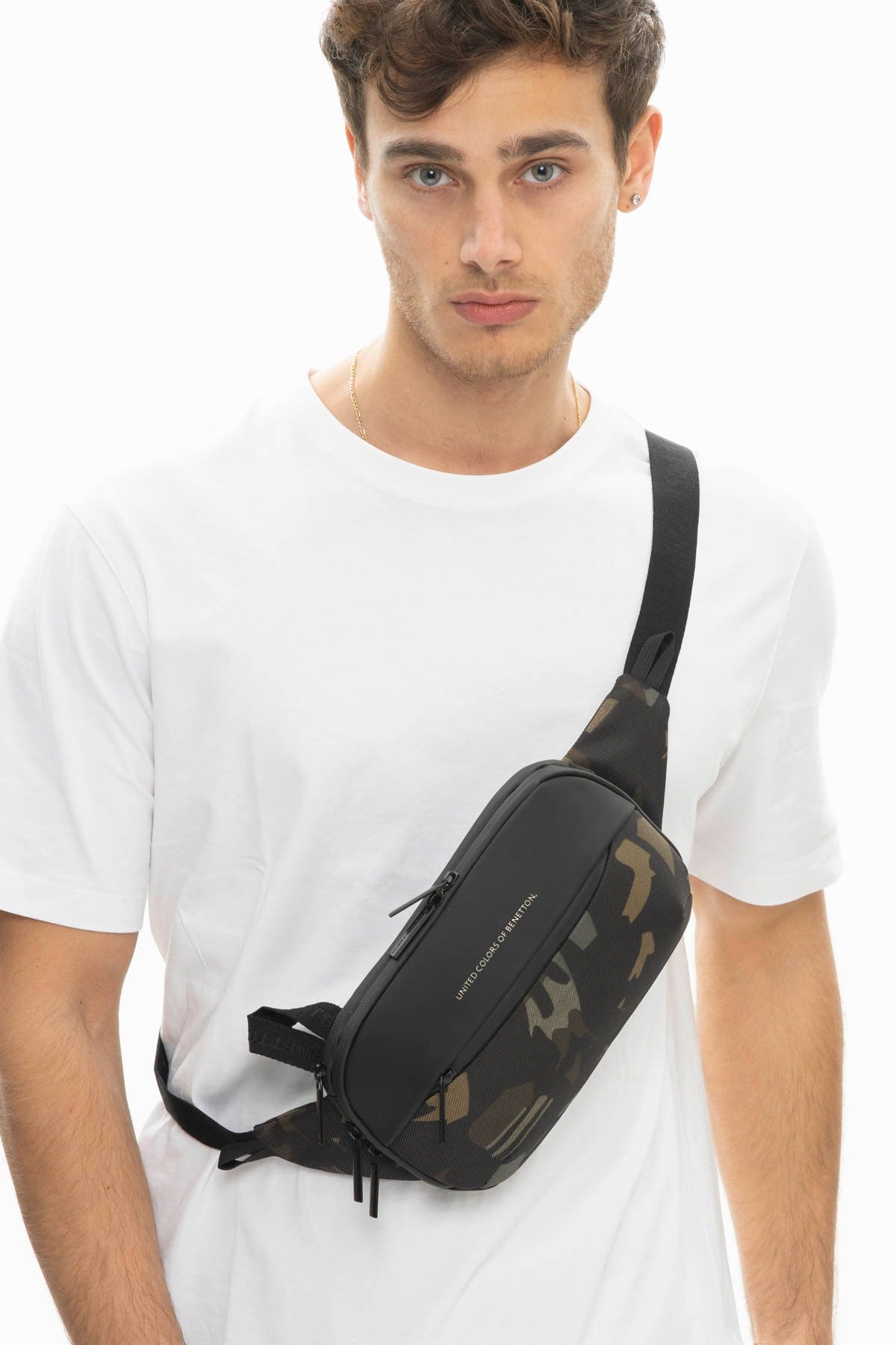 Benetton Men'S Waist Bag Camouflage Bnt926