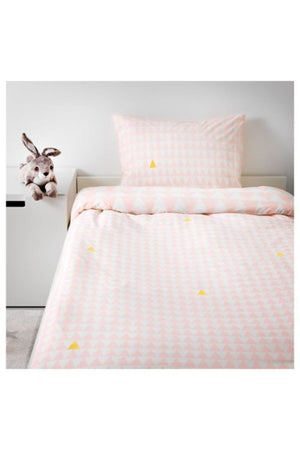Kinder-Bettbezug, Einzelbettbezug-Set, Rosa, Meridyendukkan, 150 x 200/50 x 60 cm