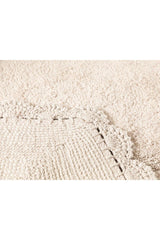 Mia Cotton Non-Slip Base Bath Mat Set 60x90-40x60 Cm Beige - Swordslife