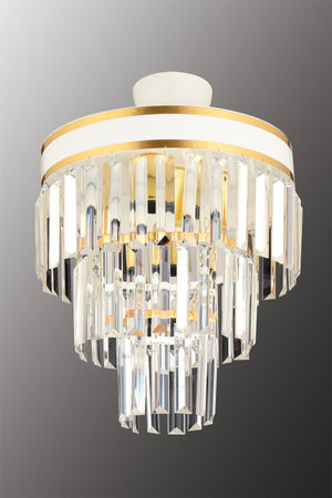 Çağla 3 Layer White To Gold Gilded 30 Luxury Chandelier