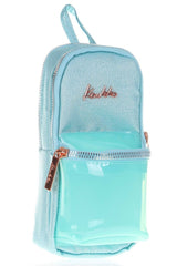 Transparent Turquoise School Backpack and Pencil Holder Set - Middle School-High School