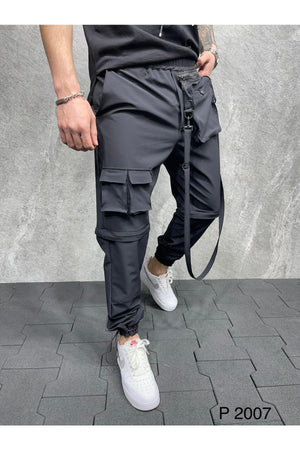 Herren Schwarze Tasche Zubehör Hose + T-Shirt