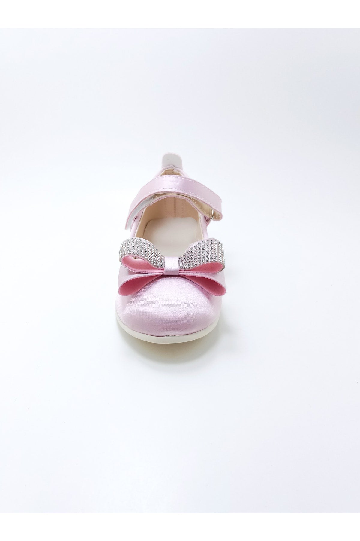 Girl'S Stone Bow Satin Orthopedic Flats