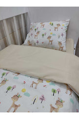 Cotton Baby Kids Duvet Cover Set 60x120 For Crib Roe Brown