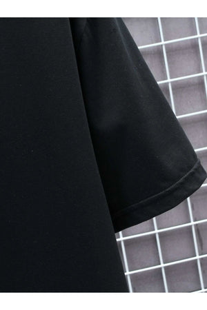 Men'S Black Believe Printed Oversize T-Shirt