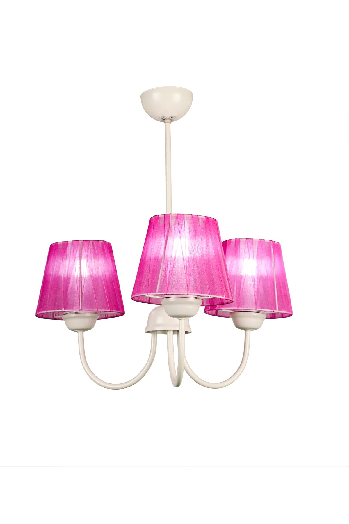 Ova 3. Kronleuchter Weiß Fuchsia Hut