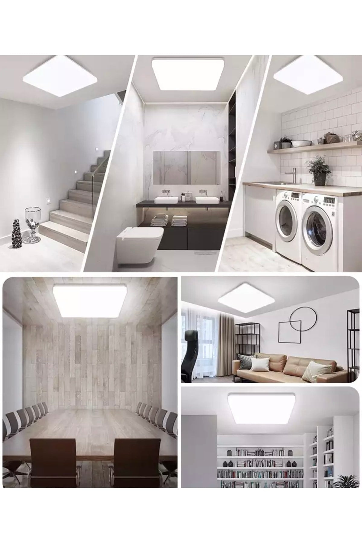 Modern Ceiling Square Plafonier Led Chandelier Panel Light 6500K White Light 30X30Cm