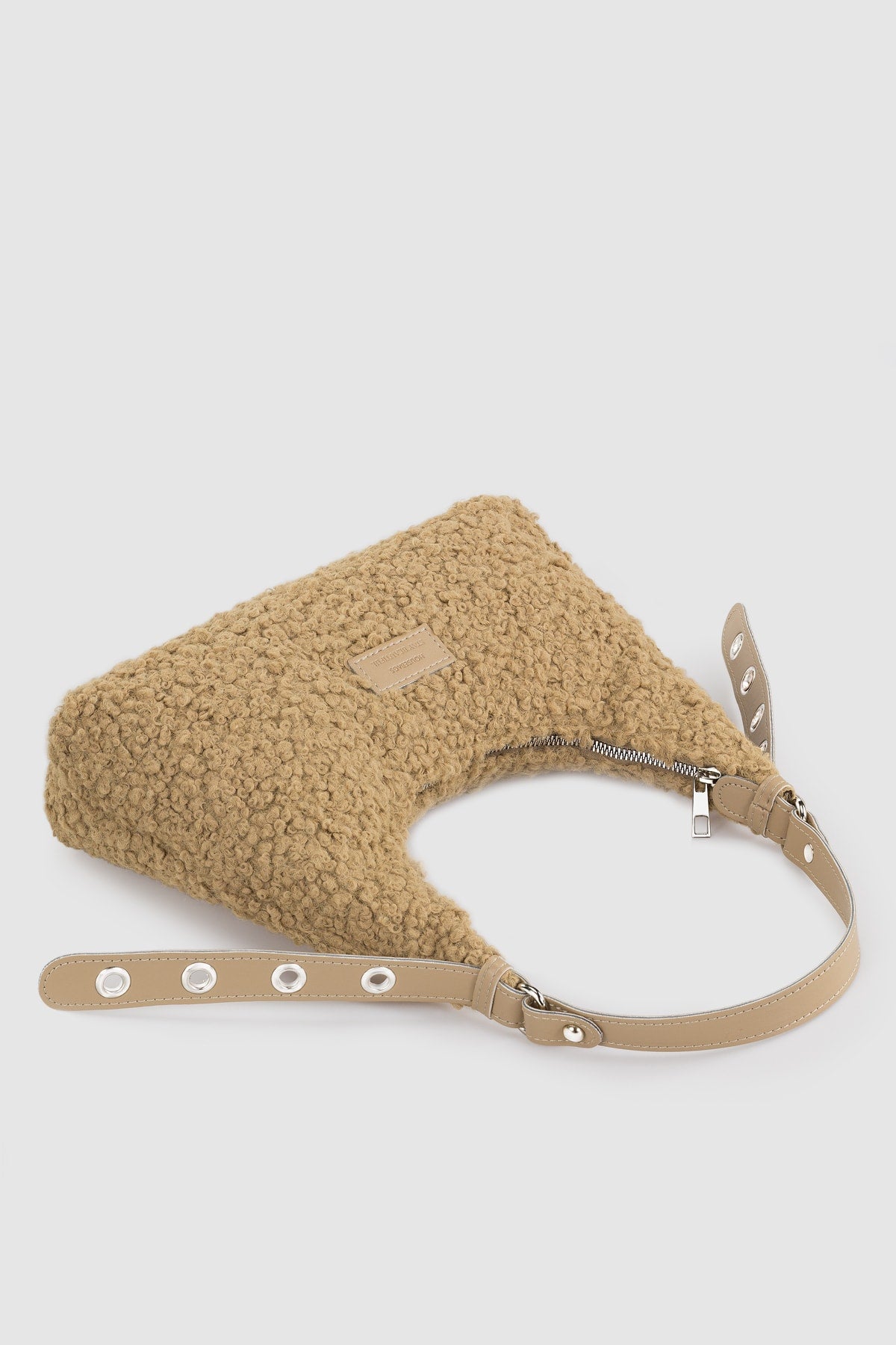 Gewebte Baguette-Tasche aus Nerz-Kunstpelz für Damen 205