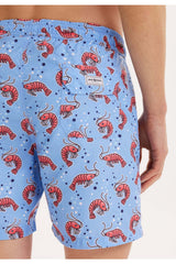 Men's Lilac Printed Sea Shorts Wmpattern Swımshorts