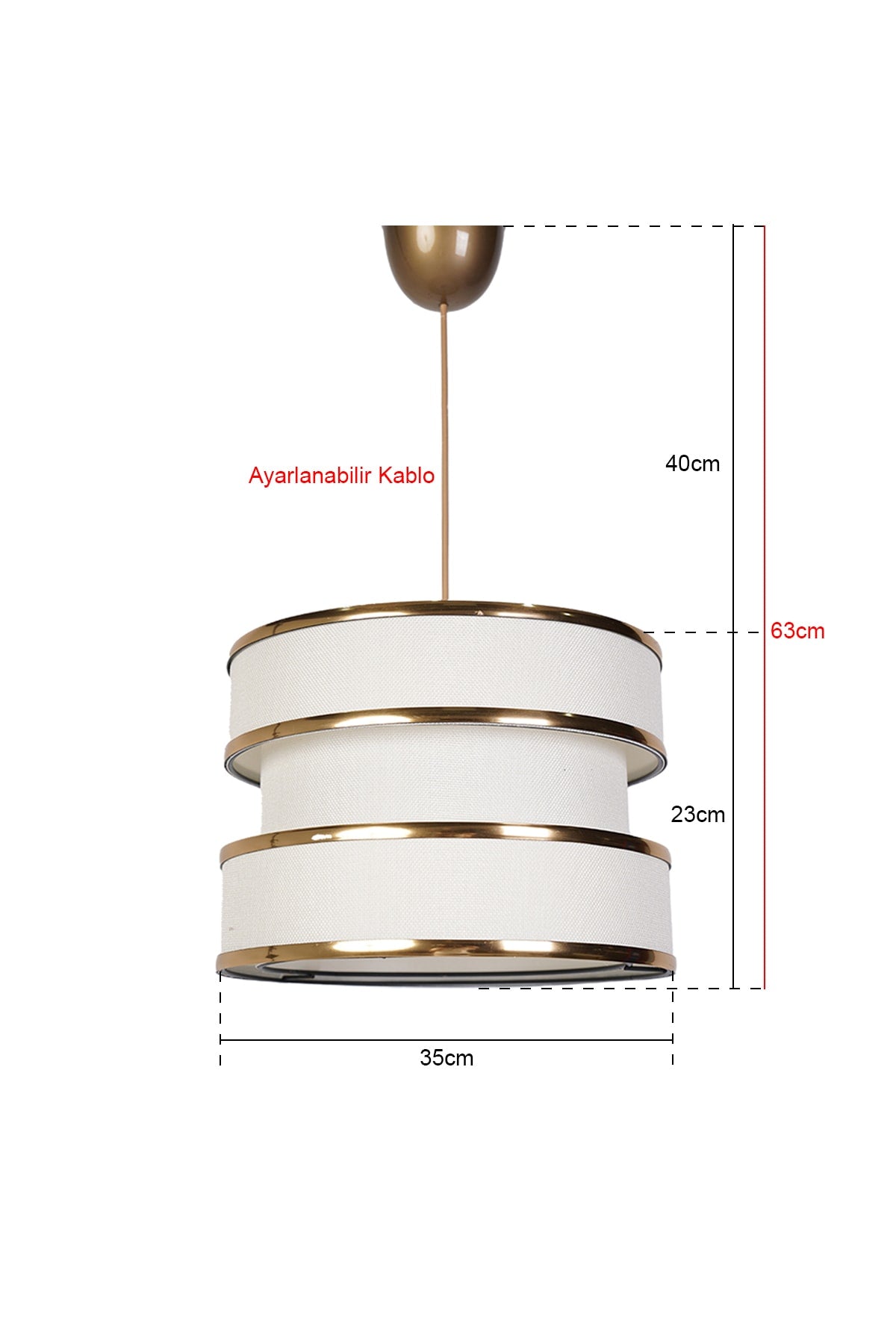 Gravier Chandelier Gold-White Mdrn-45