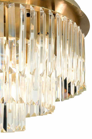 swordslife Runder Trommelkristallstein Modernes Design Kristall Wohnzimmer Kronleuchter