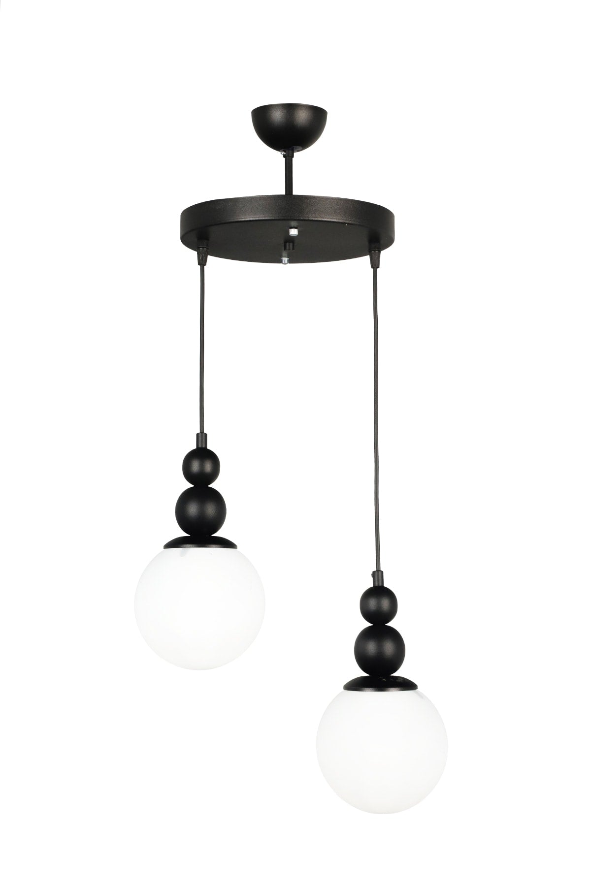 Infinite 2Nd Chandelier Black And White Glass