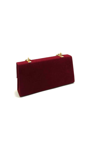 Women's Bag Claret Red Suede - Swordslife