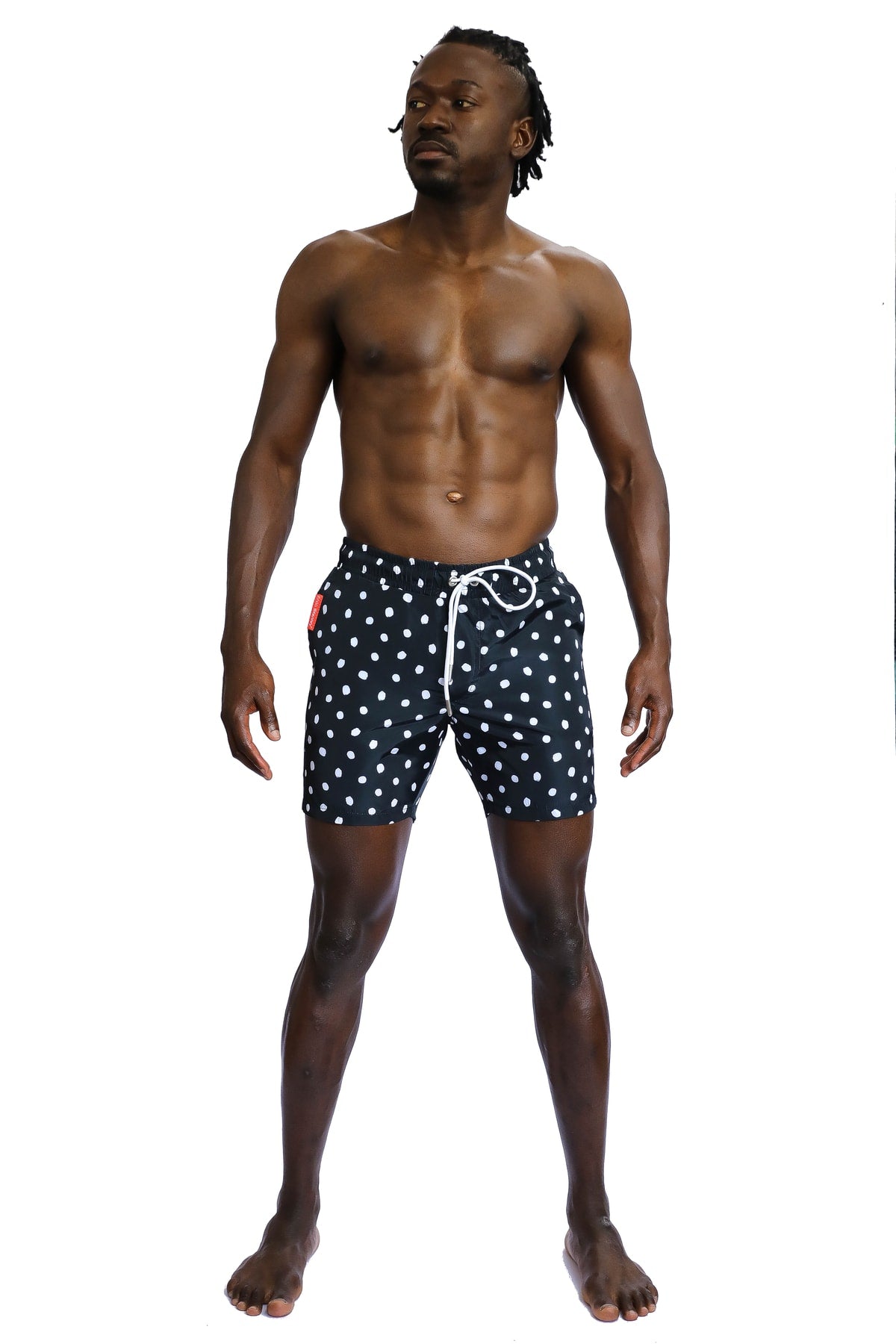 Men'S Patterned Black Sea Shorts