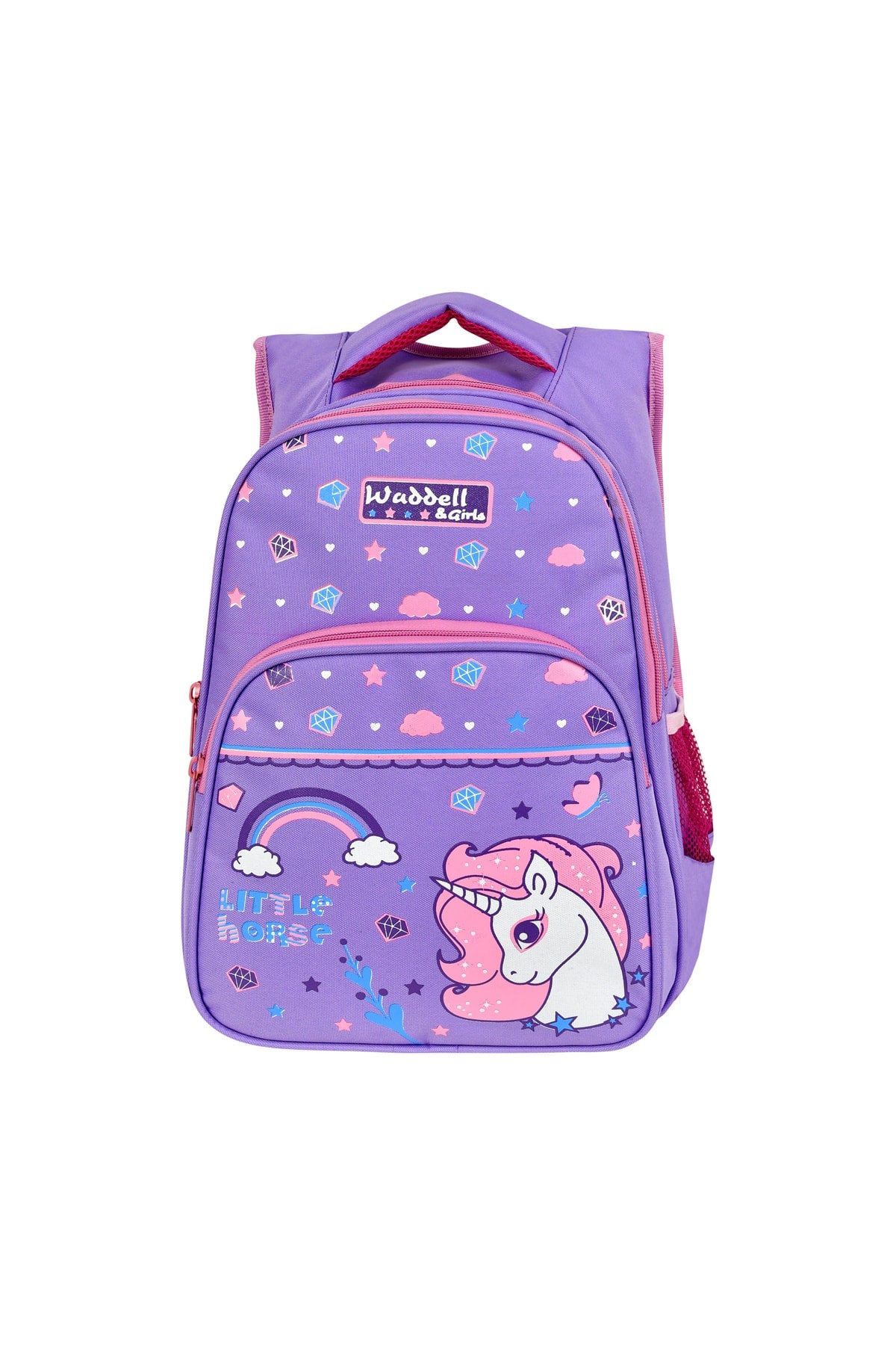 Licensed Lilac Little Horse Patterned Girl Primary School Backpack And Lunch Box