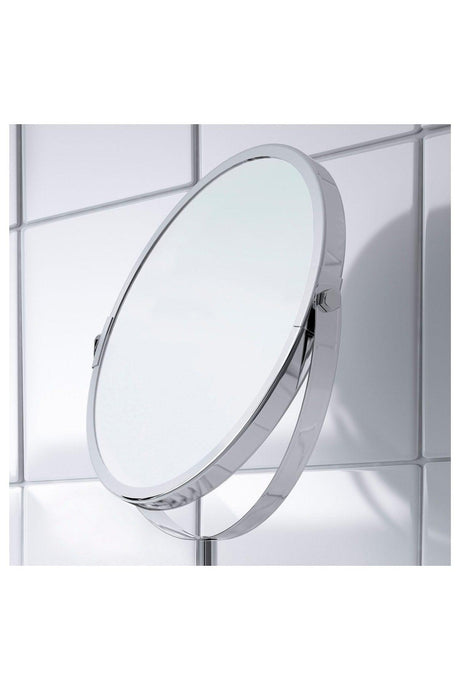 Magnifying Mirror Makeup Mirror Stainless Steel Mirror 17 Cm Diameter Double Side Enlarges One Side 3 Times - Swordslife