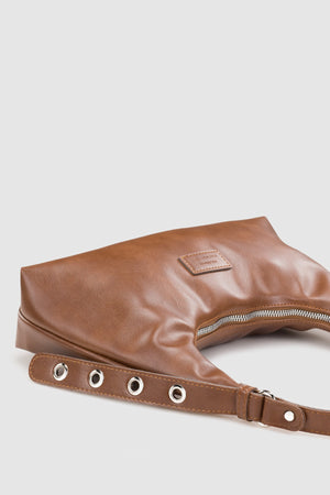 Braune Baguette-Tasche 205 für Damen