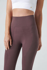 Gela High Waist, Flexible And Gathering Sports Leggings Natural Brown - Swordslife