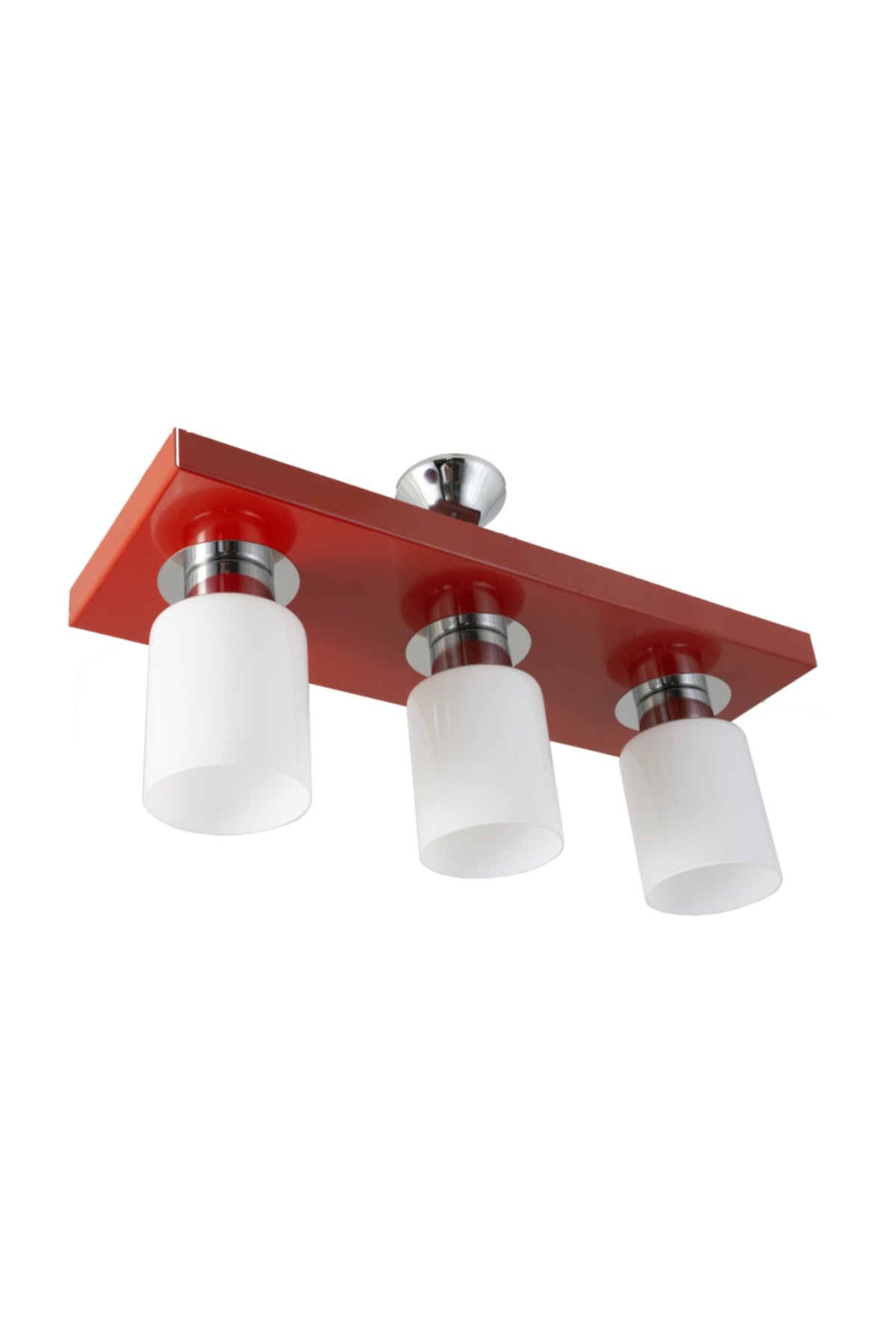 Triple Modern Sports Model Rectangular Tray Red Chandelier