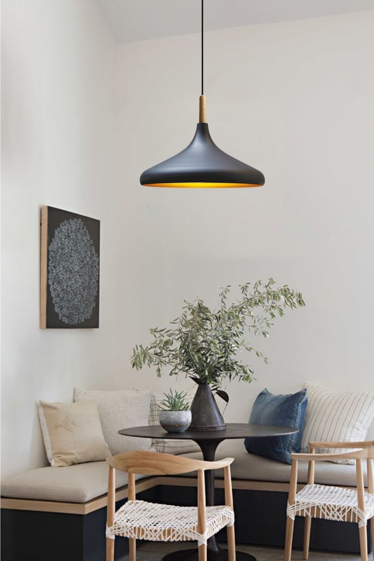 Black Champion Wooden Single Chandelier Pendant Lamp Living Room Kitchen Cafe Boutique Lamp Lighting Chandeliers