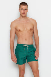 Green Men'S Garnish Standard Length Swimwear Marine Shorts Tmnss20Ds0022