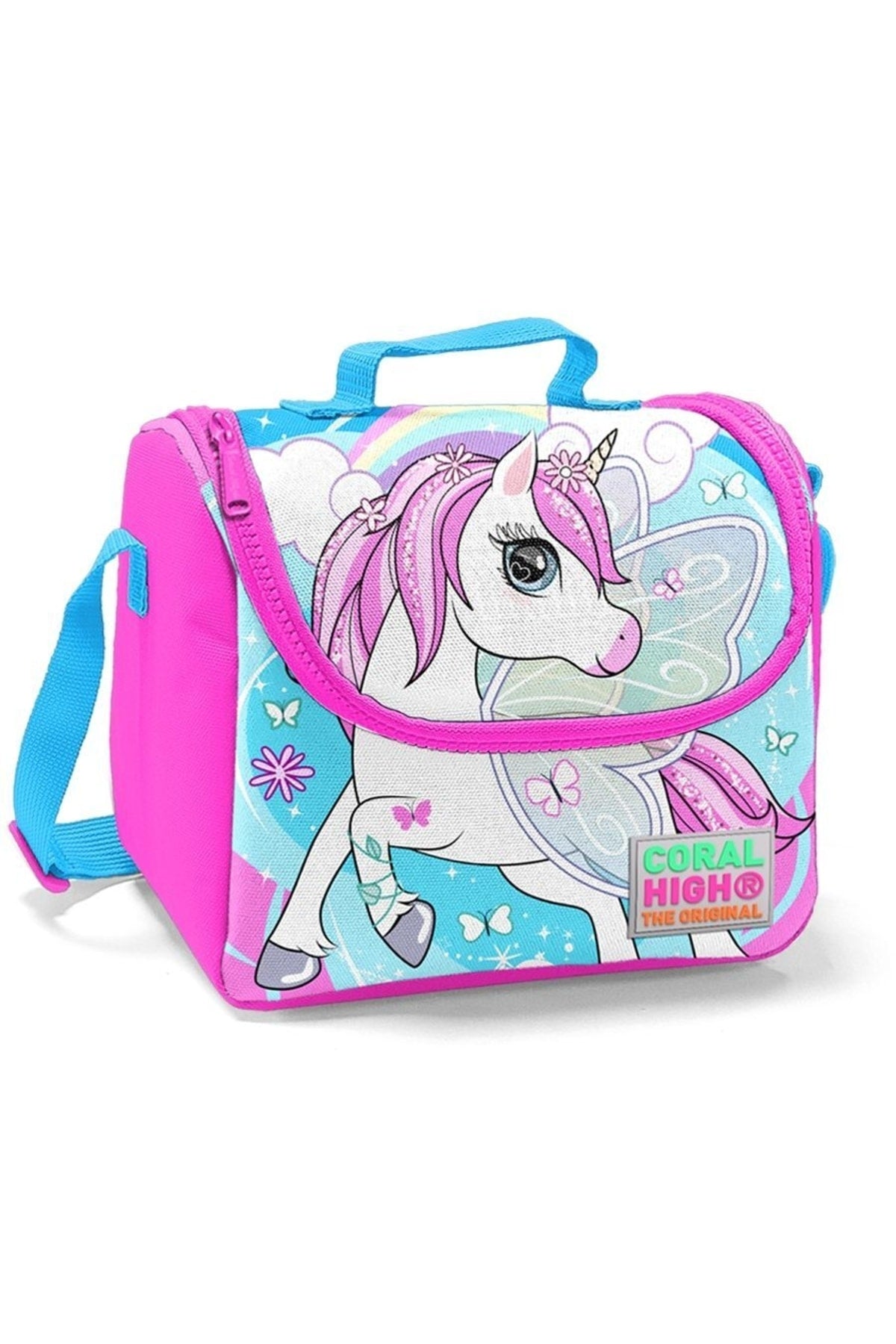 Grundschultaschen-Set für Mädchen mit Einhorn-Print – USB-Ausgang