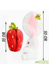 VERY SPECIAL GIFT FOR A LOVELY FRIEND PLUSH STRAWBERRY RABBIT- SPECIAL DESIGN WITH ZIPPER
