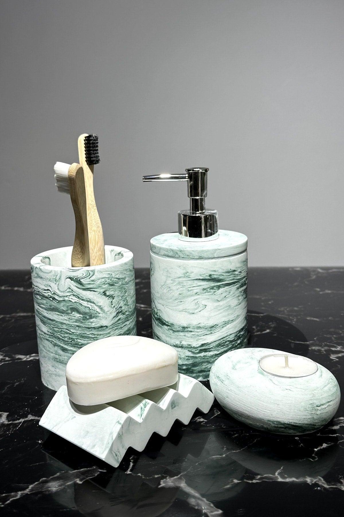 Marble Effect Concrete Bathroom Set - Swordslife